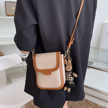 Tajade Mini Soft Leather Messenger Shoulder Small Square Bag